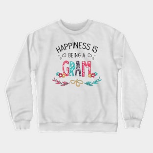 Happiness Is Being A Gram Wildflowers Valentines Mothers Day Crewneck Sweatshirt